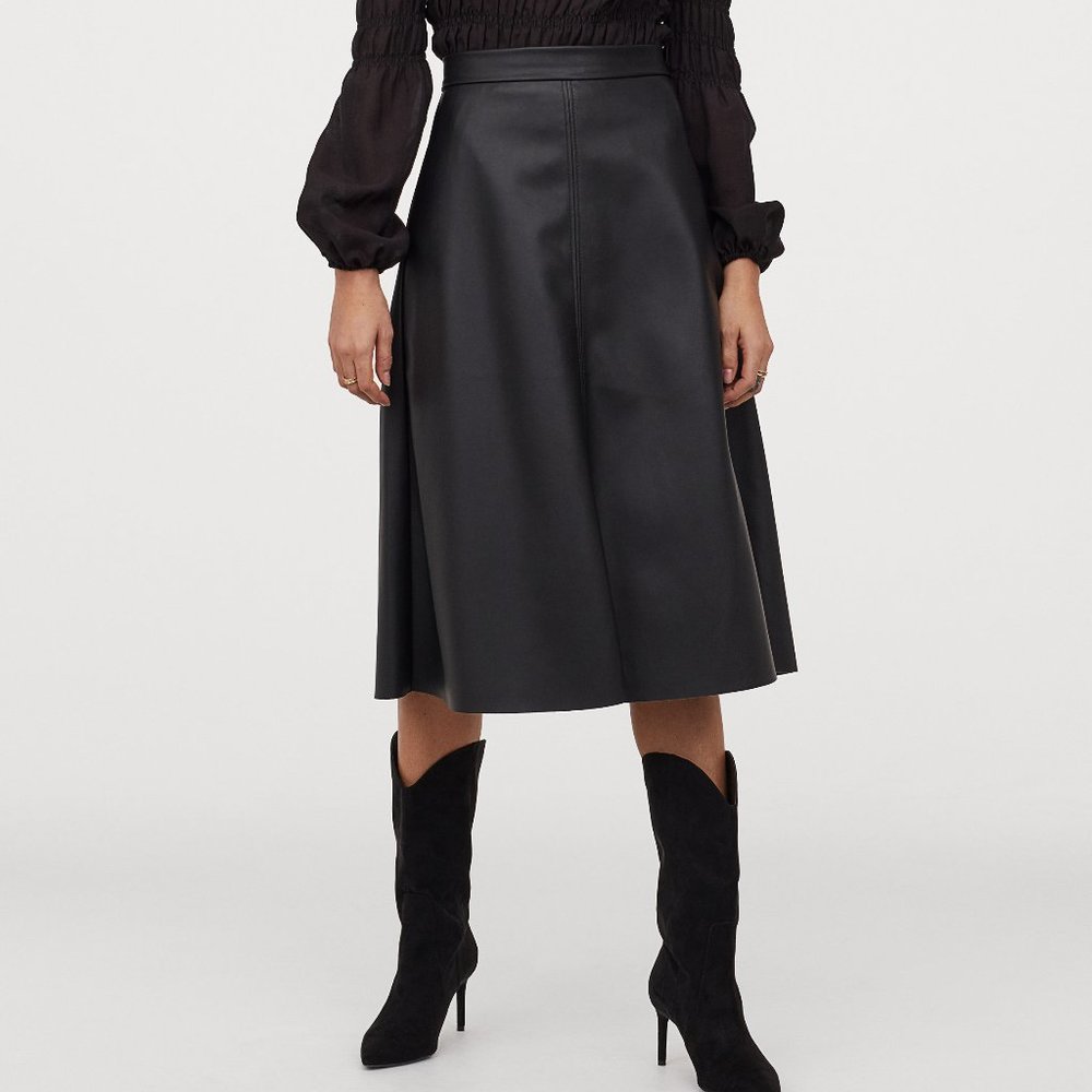 H&M Faux Leather Skirt